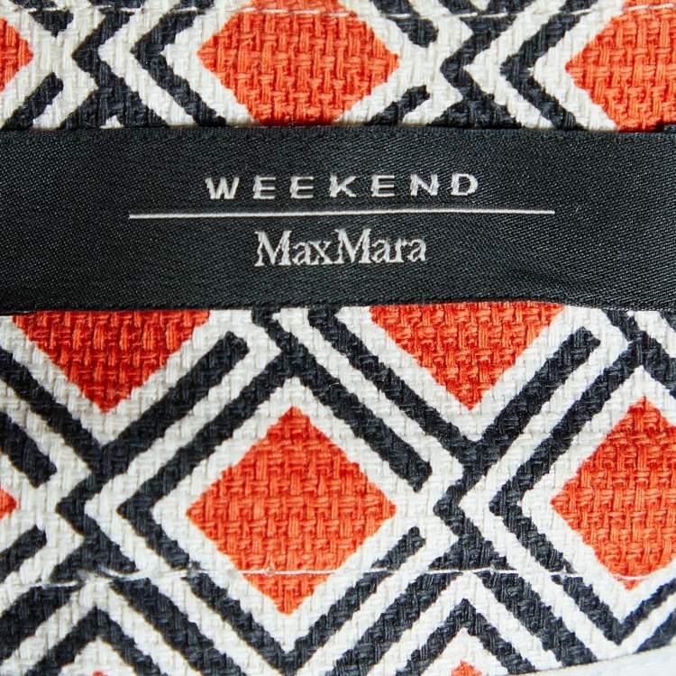Pre Owned Weekend Max Mara Multicolor Printed Cotton Midi Skirt S