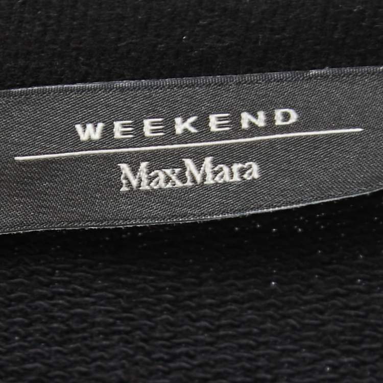 Pre Owned Weekend Max Mara Black Knit Embellished Pullover S