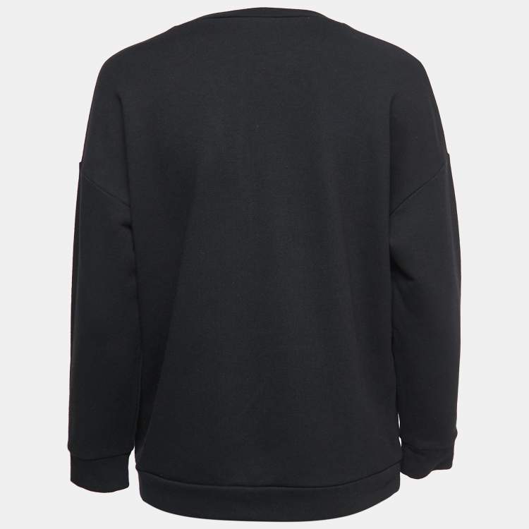 Pre Owned Weekend Max Mara Black Knit Embellished Pullover S