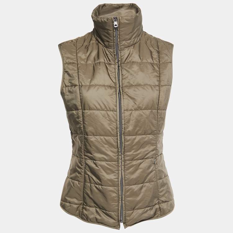 Pre Owned Weekend Max Mara Green Wool Single Breasted Mid-Length Coat M