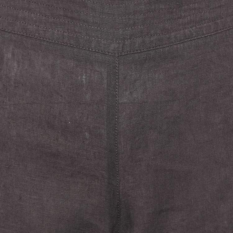 Pre Owned Weekend Max Mara Brown Linen Pants S
