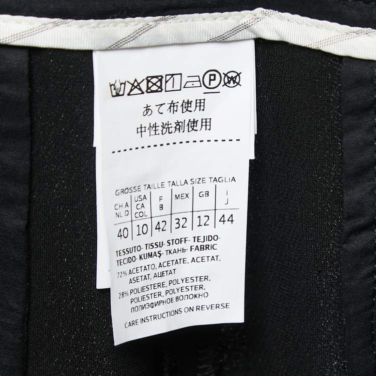 Pre Owned Weekend Max Mara Black Crepe Wide Leg Trousers M
