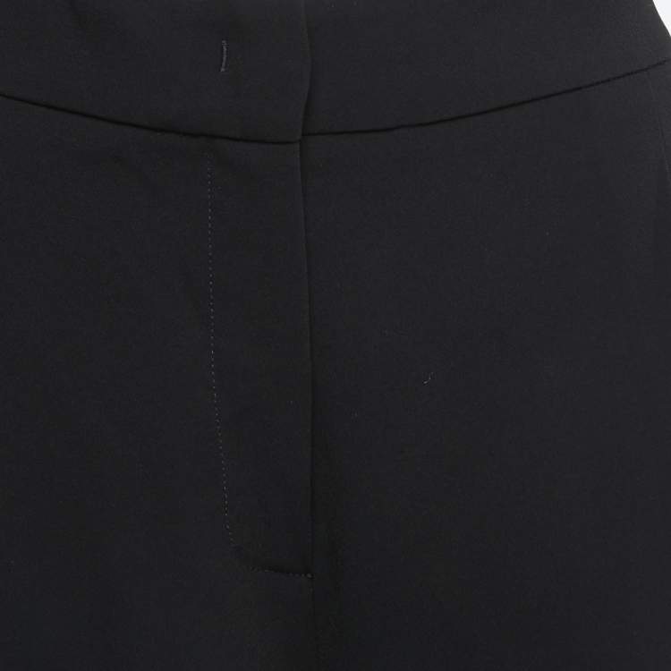 Pre Owned Weekend Max Mara Black Crepe Wide Leg Trousers M