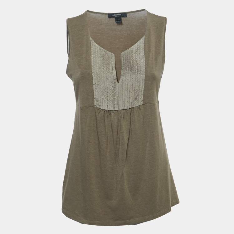 Weekend Max Mara Brown Knit Sleeveless A-Line Top L Weekend Max Mara | The  Luxury Closet