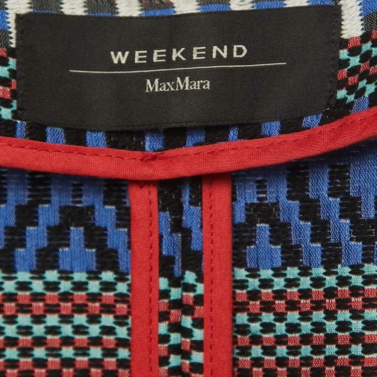 Pre Owned Weekend Max Mara Multicolor Woven Cropped Jacket S