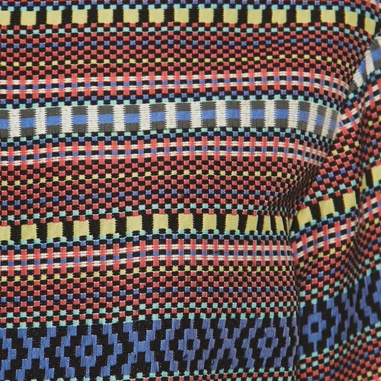 Pre Owned Weekend Max Mara Multicolor Woven Cropped Jacket S