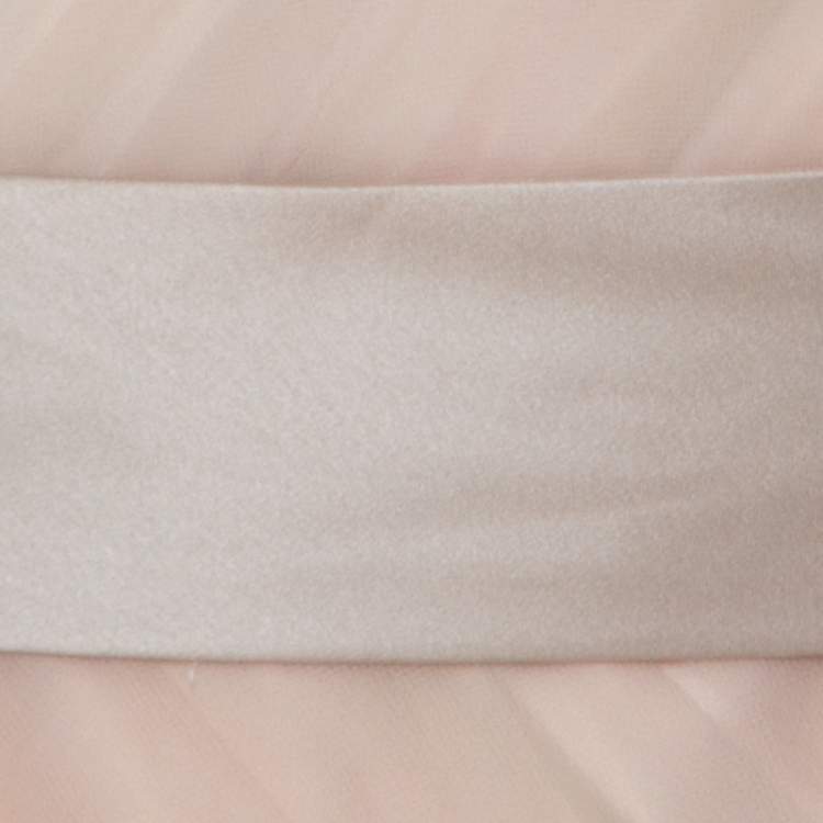 Pre Owned White By Vera Wang Blush and Cream Tulle Wedding Dress S