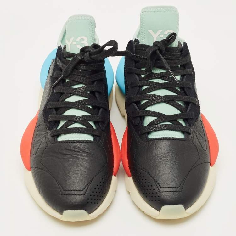 Pre Owned Adidas Y-3 Multicolor Leather and Fabric Kaiwa Sneakers Size 39 1/3