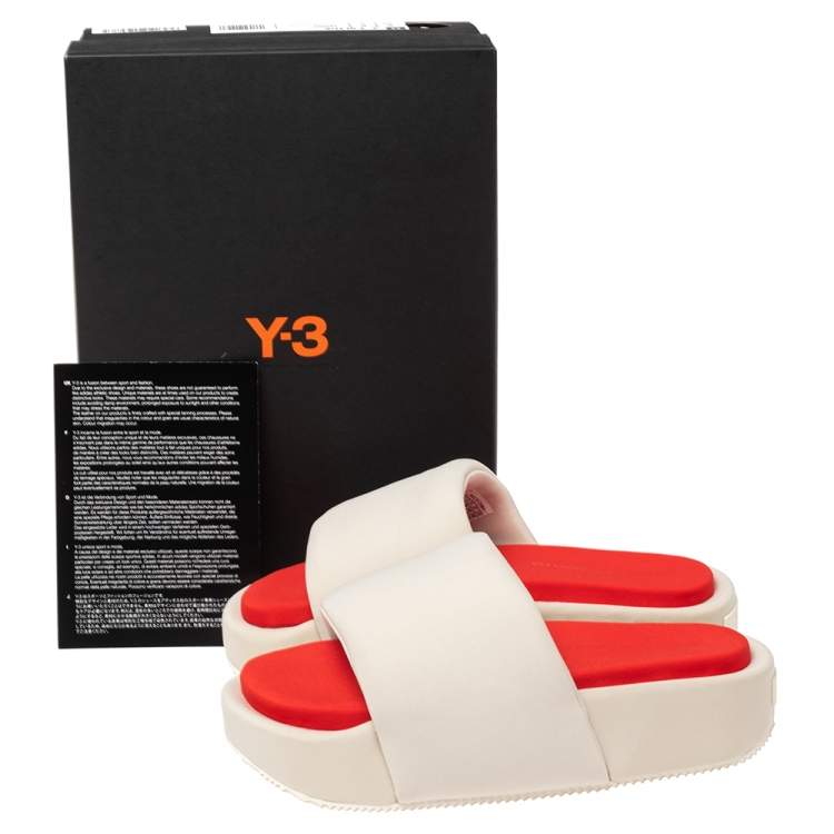 Pre Owned Y-3 Grey Fabric Platform  Sandals Size 39