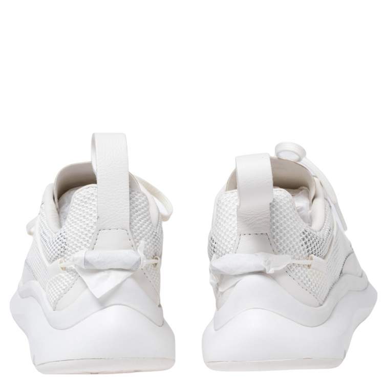 Pre Owned Y-3 White Leather Shiku Run Lace Up Sneakers Size 40.5