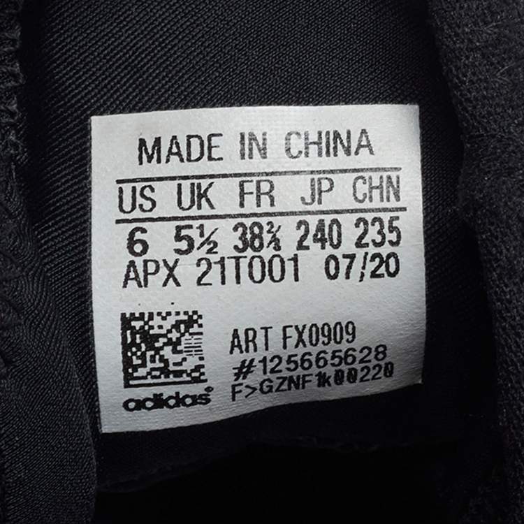 Pre Owned Y-3 Kaiwa Size 38.5 Black Mesh and Suede Lace Up Sneakers