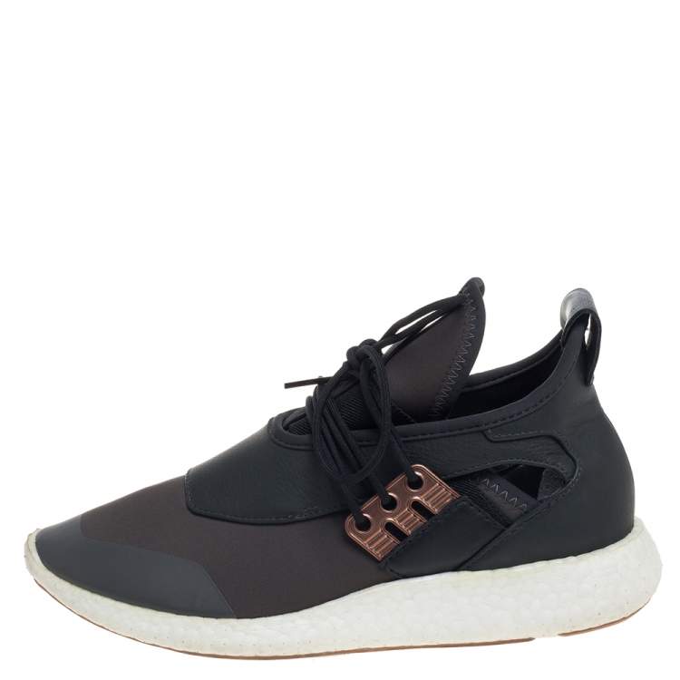 Tulipaner bekymre efterfølger Adidas Y-3 Olive Green/Gray Leather And Stretch Fabric Qasa Elle Sneaker  Size 37.5 Y-3 | TLC