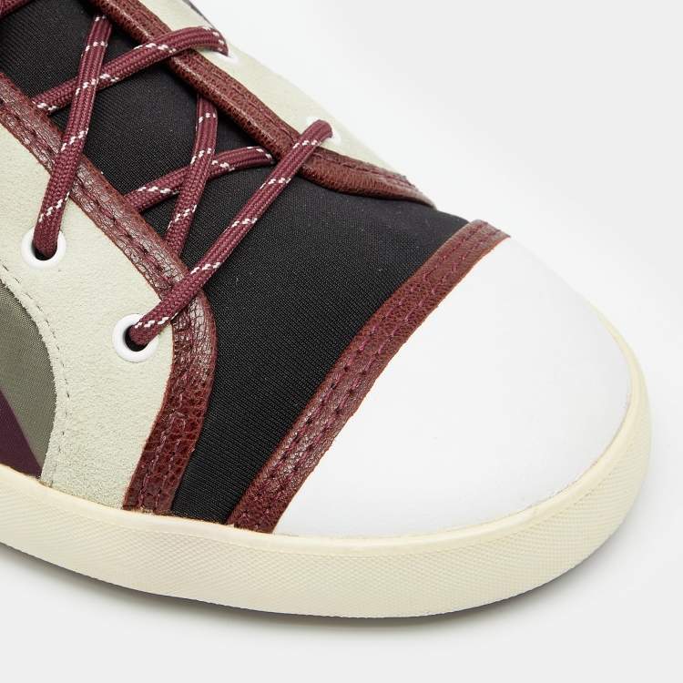 Pre Owned Y-3 Multicolor Nylon and Leather Low Top Sneakers Size 36 2/3