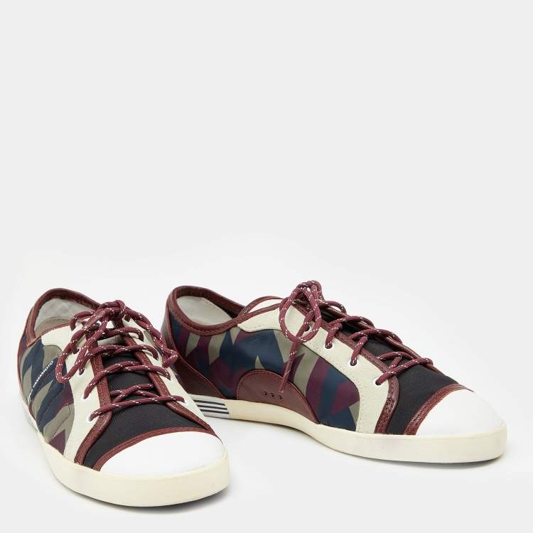 Pre Owned Y-3 Multicolor Nylon and Leather Low Top Sneakers Size 36 2/3