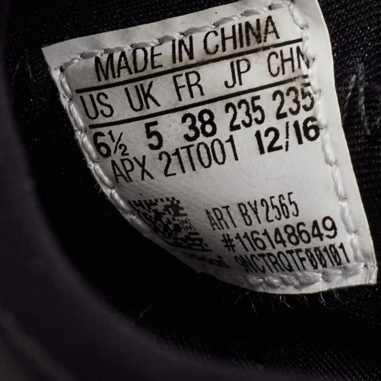 Pre Owned Y-3 Black Leather and Nylon Qasa Elle Sneaker Size 38