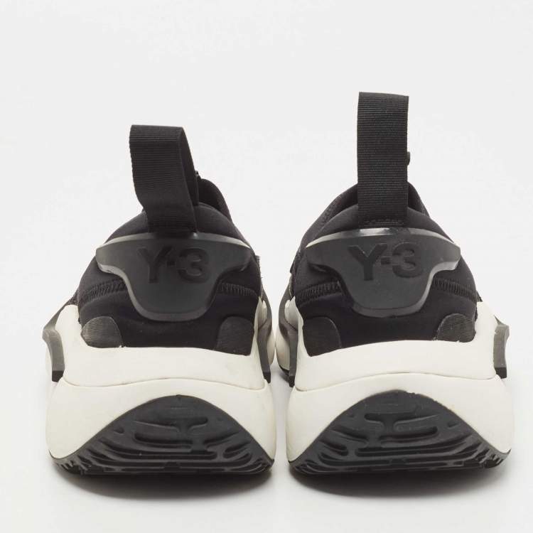 مملوكة مسبقًا Y-3 Black Fabric and Rubber Qisan Cozy Sneakers Size 38.5