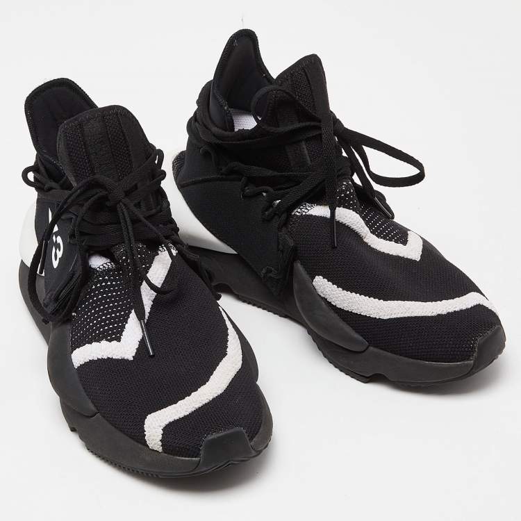Pre Owned Y-3 Black Knit Fabric  Cloth Low Trainers  Sneakers Size 39.5
