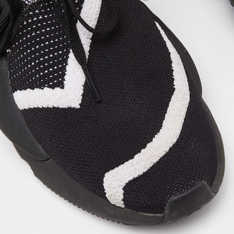 Pre Owned Y-3 Black Knit Fabric  Cloth Low Trainers  Sneakers Size 39.5