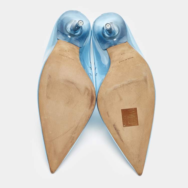 Pre Owned Yeezy Blue PVC  Toe Season 7 Pointed Pumps Size 39