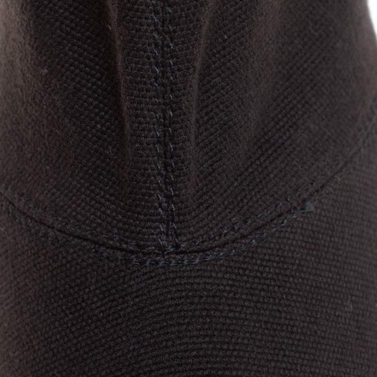 Pre Owned Yeezy Dark Grey Stretch Canvas Season 6 Pointed Toe Boots Size 39
