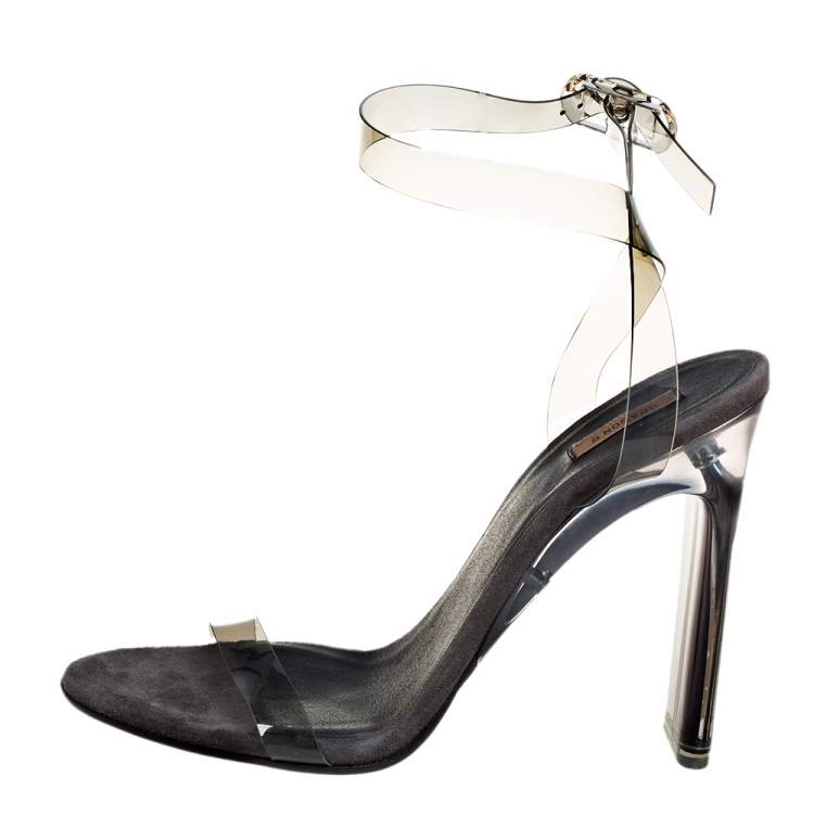 NEW Manolo Blahnik MULUCA PVC Sandals Patent White Slide Heels Shoes 40.5 |  eBay