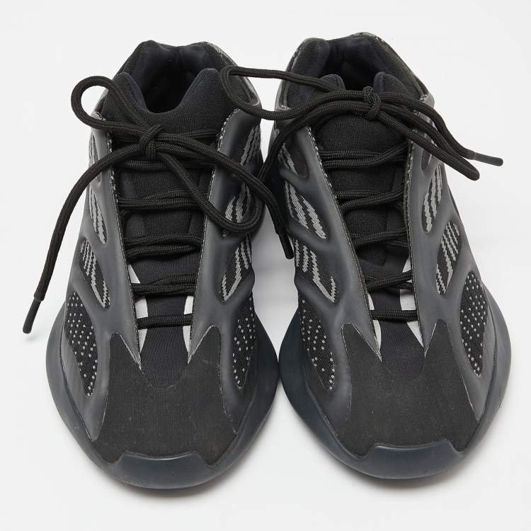 Pre Owned Yeezy x Adidas Black Knit Fabric 700 V3 Alvah Sneakers Size 39 1/3