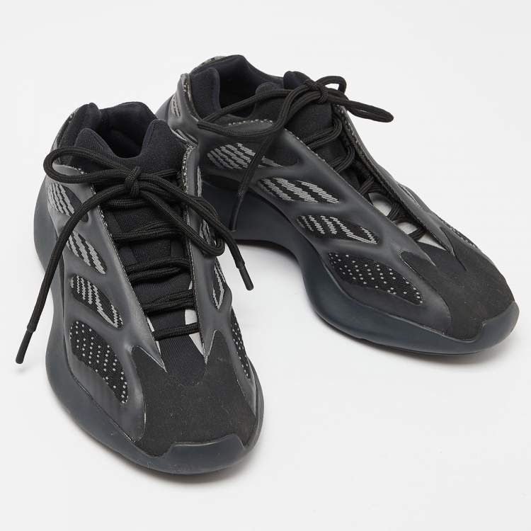 Pre Owned Yeezy x Adidas Black Knit Fabric 700 V3 Alvah Sneakers Size 39 1/3