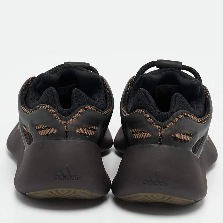 مملوكة مسبقًا Yeezy x Adidas Black Knit Fabric Yeezy 700 V3 Clay Brown Sneakers Size 38