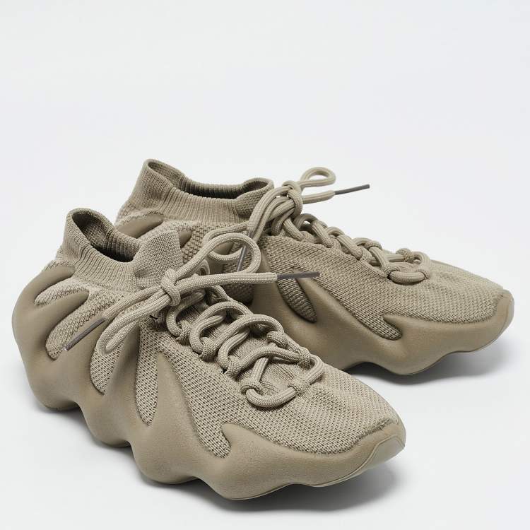 مملوكة مسبقًا Yeezy x Adidas Grey Knit Fabric Yeezy 450 'Stone Teal' Sneakers Size 38 2/3