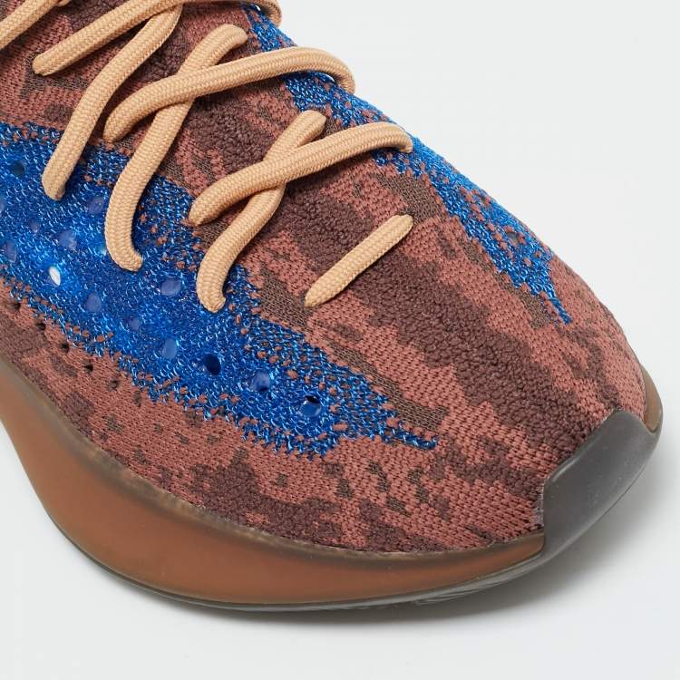 مملوكة مسبقًا Yeezy x Adidas Boost 380 Azure Size 40 Multicolor Knit Fabric Low Top Sneakers