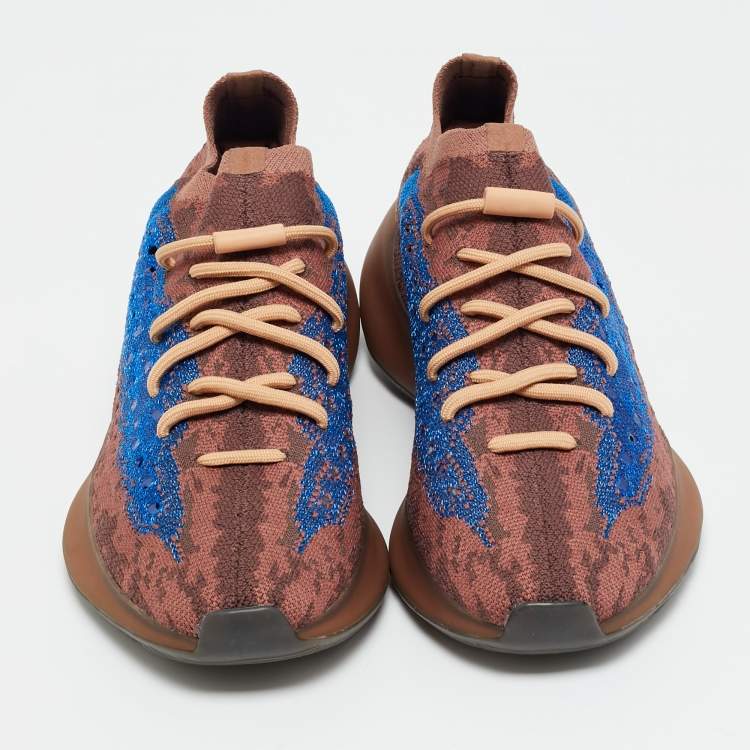 مملوكة مسبقًا Yeezy x Adidas Boost 380 Azure Size 40 Multicolor Knit Fabric Low Top Sneakers