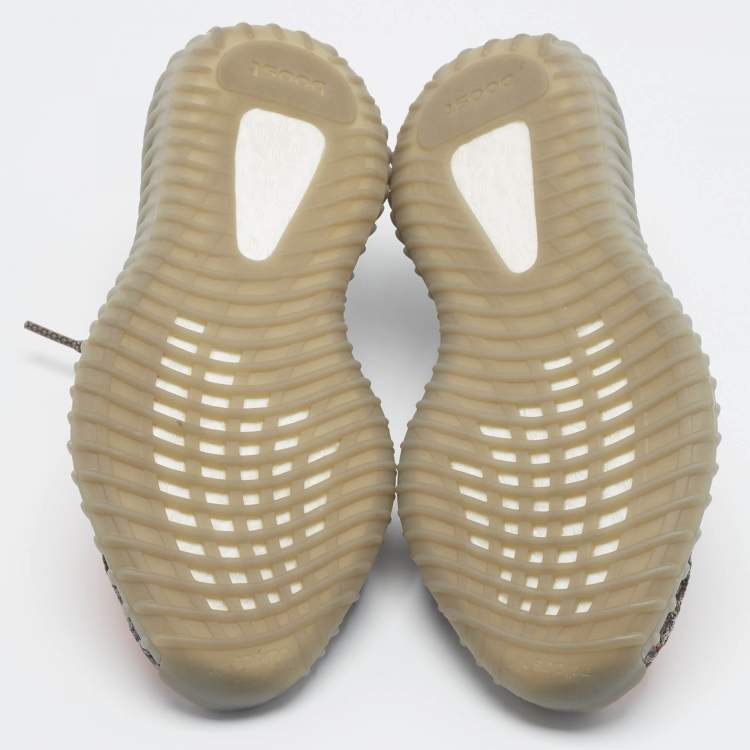 Pre Owned Yeezy x Adidas Boost 350 V2 Beluga Reflective Size 40 Grey/Orange Knit Fabric Low Top Sneakers