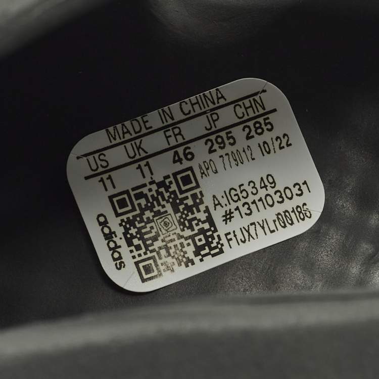 Pre Owned Yeezy x Adidas Foam RNR Size 46 Grey Rubber Slip On Sneakers