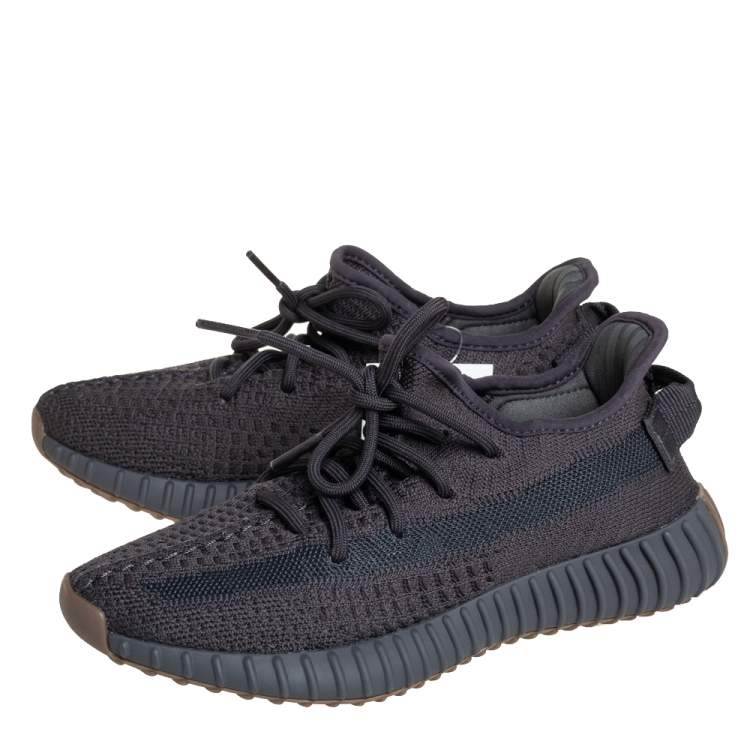 مملوكة مسبقًا Yeezy x adidas Black Knit Fabric Boost 350 V2 Cinder Sneakers Size 37 1/3