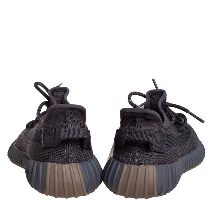 مملوكة مسبقًا Yeezy x adidas Black Knit Fabric Boost 350 V2 Cinder Sneakers Size 37 1/3