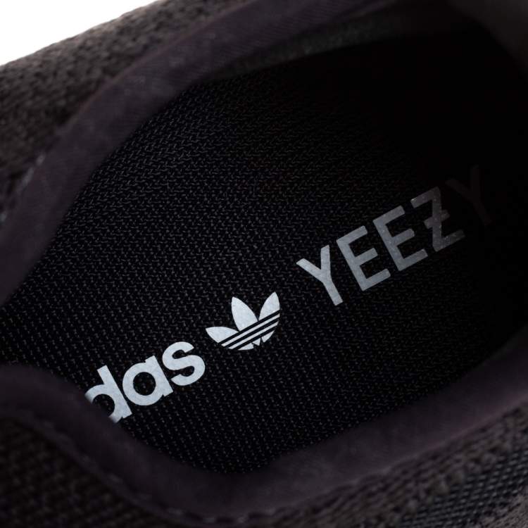 مملوكة مسبقًا Yeezy x adidas Black Knit Fabric Boost 350 V2 Cinder Sneakers Size 37 1/3