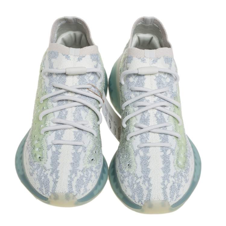 Pre Owned Yeezy x Adidas Blue Knit Fabric Boost 380  Alien Sneakers Size 43 1/3