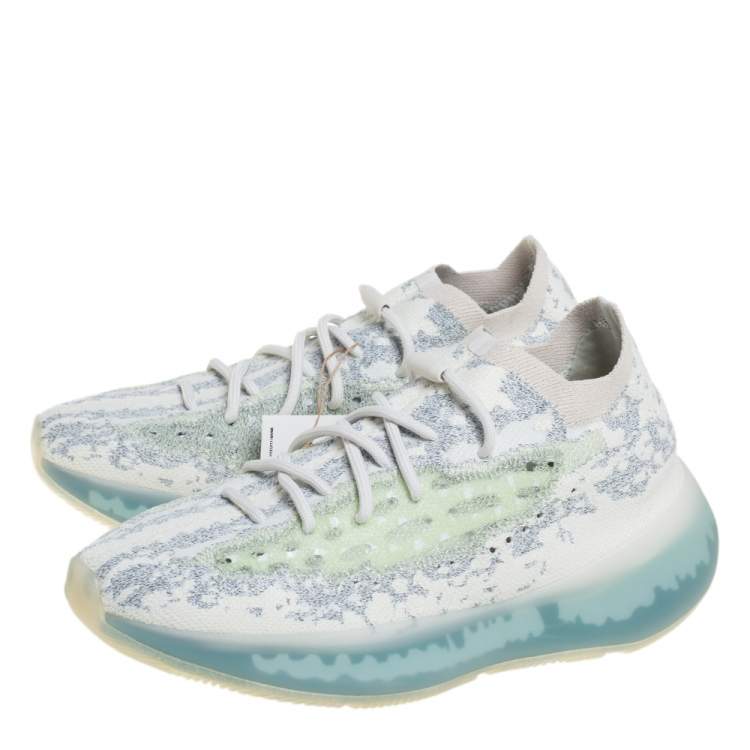 Pre Owned Yeezy x Adidas Blue Knit Fabric Boost 380  Alien Sneakers Size 43 1/3