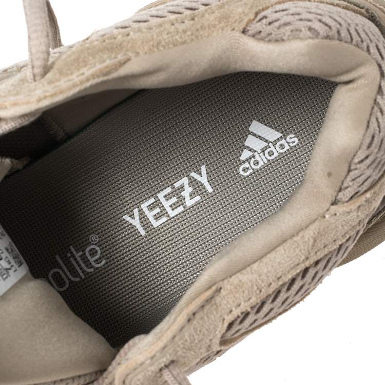 Pre Owned Yeezy x Adidas Beige Mesh And Suede 500 Taupe Light Sneakers Size 40