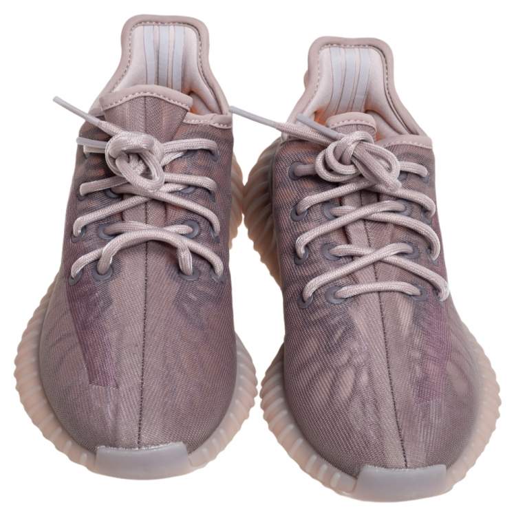 مملوكة مسبقًا Yeezy x Adidas Beige Mesh 350 V2 Mono Mist Low Top Sneakers Size 39 1/3