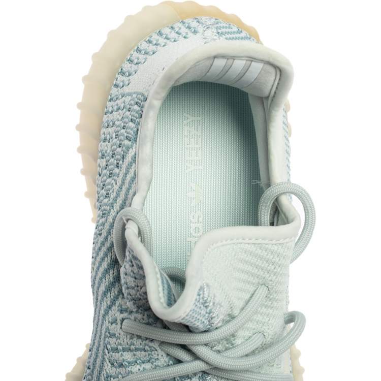 Pre Owned Yeezy x Adidas Blue/White Knit Fabric Boost 350 V2 'Cloud White' Sneakers Size 42