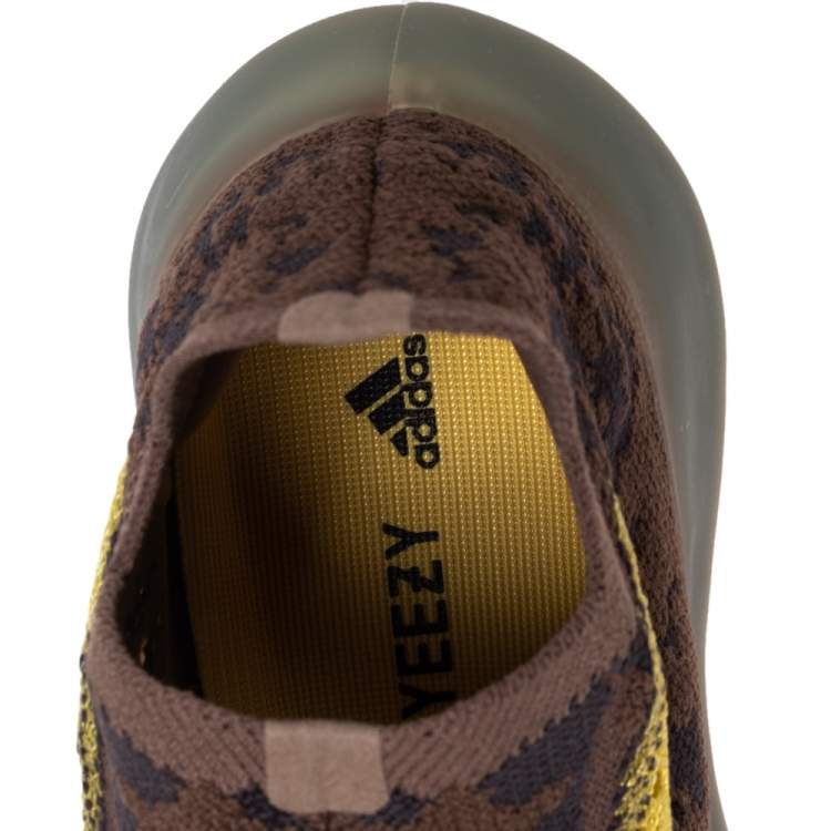 Pre Owned Yeezy x Adidas Brown/Yellow Knit Fabric And Mesh Boost 380 LMNTE Sneakers Size 37.5