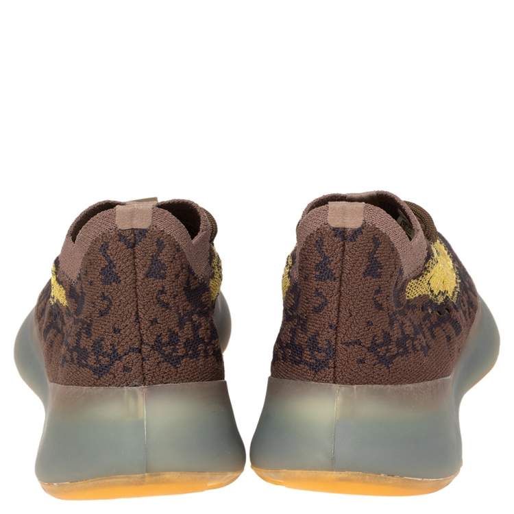 Pre Owned Yeezy x Adidas Brown/Yellow Knit Fabric And Mesh Boost 380 LMNTE Sneakers Size 37.5