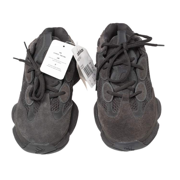 مملوكة مسبقًا Yeezy x Adidas Black Suede and Mesh Yeezy 500 Utility Sneakers Size 38