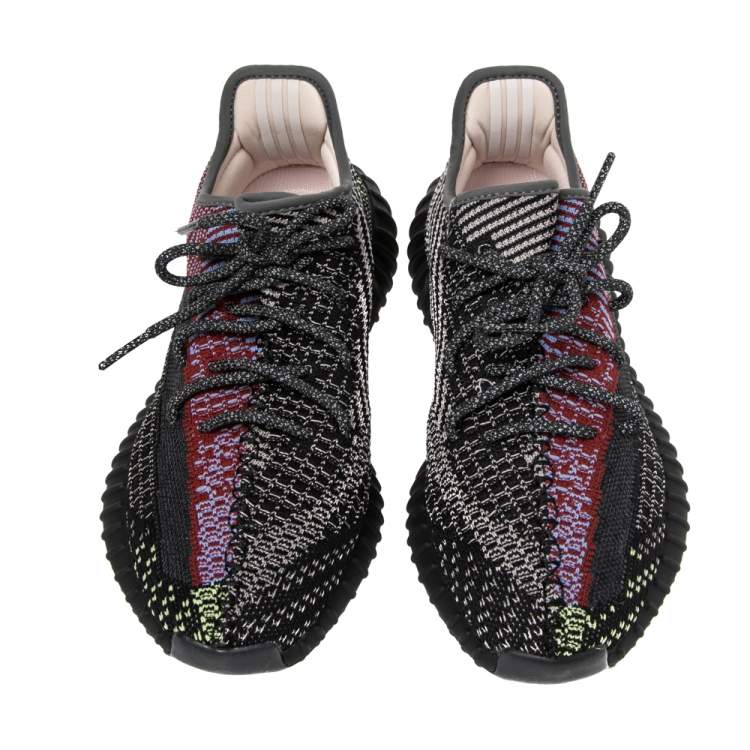 Pre Owned Yeezy x adidas Multicolor Knit Fabric Boost 350 V2 Yecheil Sneakers Size FR 40 ⅔