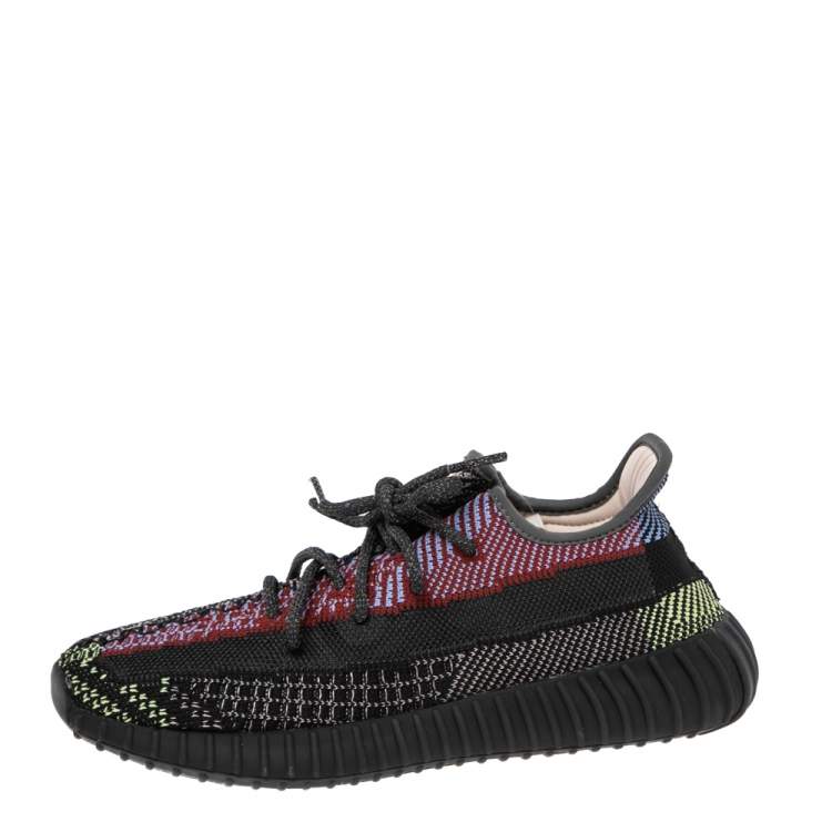 Pre Owned Yeezy x adidas Multicolor Knit Fabric Boost 350 V2 Yecheil Sneakers Size FR 40 ⅔