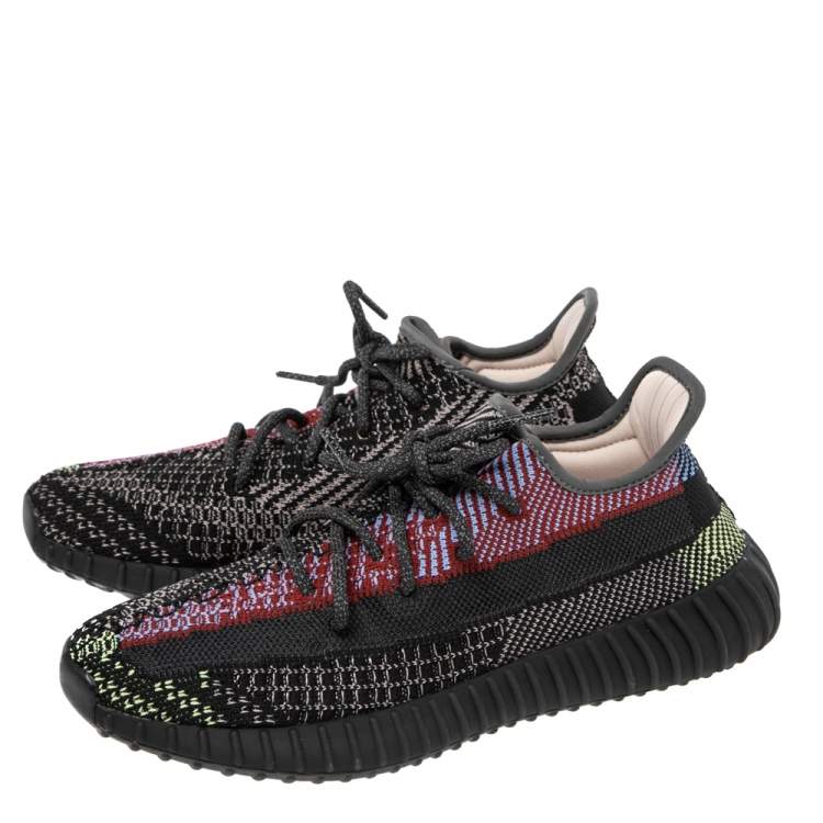 Pre Owned Yeezy x adidas Multicolor Knit Fabric Boost 350 V2 Yecheil Sneakers Size FR 40 ⅔