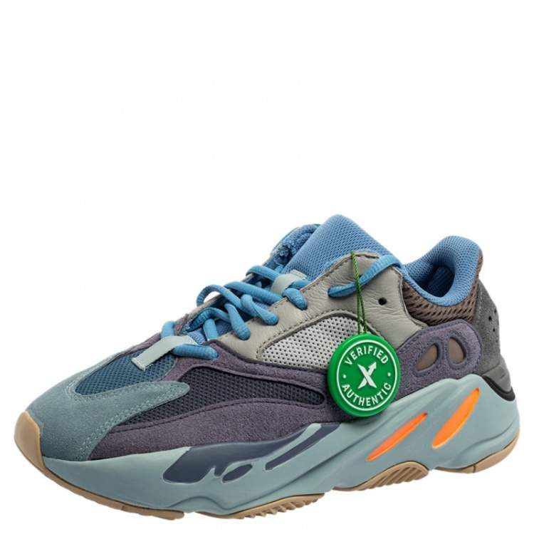 Pre Owned Yeezy x adidas Multicolor Nubuck and Leather Boost 700 V2 Geode Sneakers Size 38 2/3