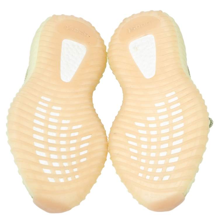 مملوكة مسبقًا Yeezy x adidas Light Green Knit Fabric Boost 350 V2 Sneakers Size 38