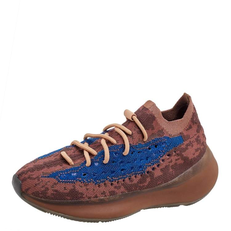 مملوكة مسبقًا Yeezy x Adidas Multicolor Knit Fabric Boost 380 Azure Sneakers Size 40